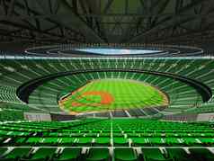 大美丽的现代棒球体育场绿色座位贵宾盒子