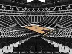 美丽的体育竞技场篮球贵宾盒子黑色的座位二十千球迷