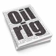 减少加工概念石油钻井平台报纸背景