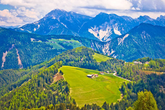 多洛米蒂阿尔卑斯<strong>山脉</strong>altaBadia景观视图