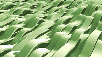 绿色颜色波动画循环起伏的系列丝带软反光表面伟大的背景板生产