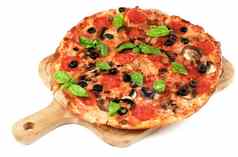 意大利辣香肠蘑菇披萨