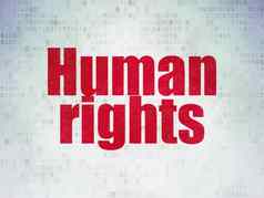 政治概念人类权利数字数据纸背景