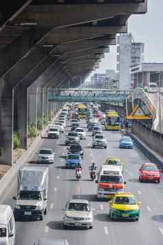 曼谷泰国9月交通交通拥堵