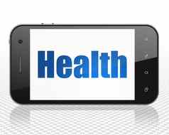 健康概念智能手机健康显示