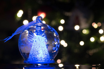 照亮天使数字玻璃灯泡软博客圣诞节利格