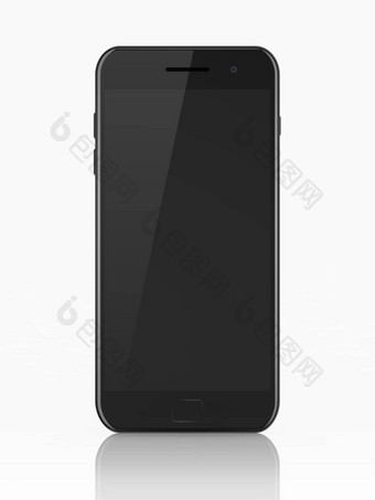 现代黑色的智能<strong>手机</strong>黑色的屏幕通用的移动聪明的电话反射渲染