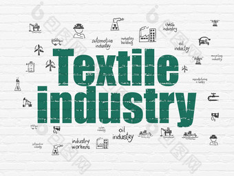 行业概念纺织行业墙背景