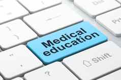教育概念医疗教育电脑键盘背景