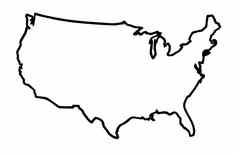 美国广泛的大纲地图