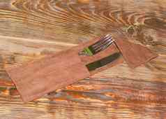 叉刀餐具袋木表格