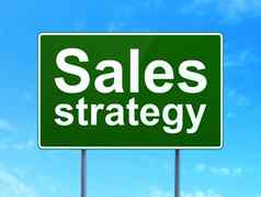 市场营销概念销售策略路标志背景