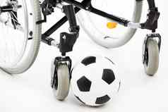 轮椅无效的禁用人足球球