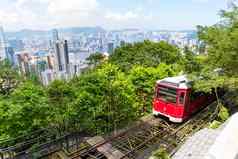 旅游有轨电车峰在香港香港
