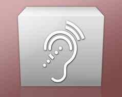 图标按钮pictogram听力impairrment