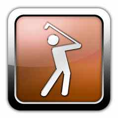 图标按钮pictogram打高尔夫球
