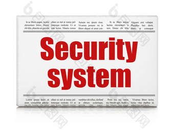 安全概念报纸标题安全系统