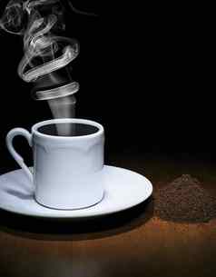 咖啡杯咖啡咖啡粮食影子
