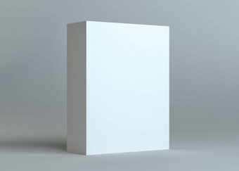 白色空纸板盒子灰色的背景