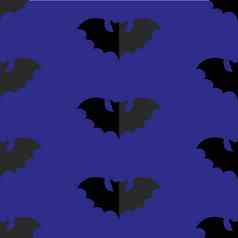 万圣节无缝的模式黑色的蝙蝠
