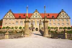 雄伟的视图魏克斯海姆城堡魏克斯海姆城堡符腾堡德国
