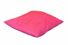 粉红色的孤立的枕头