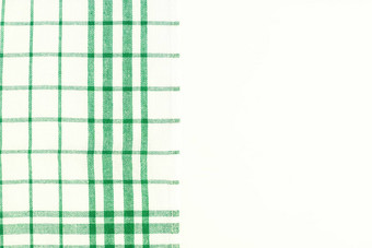 绿色布厨房毛巾网纹模式一点点