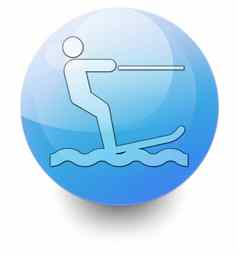 图标按钮pictogram水滑雪