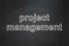 业务概念项目管理黑板背景