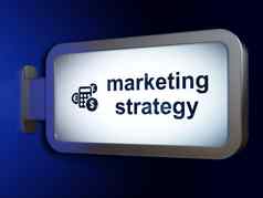 广告概念市场营销策略计算器广告牌背景