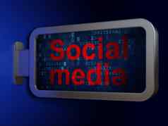 社会媒体概念社会媒体广告牌背景