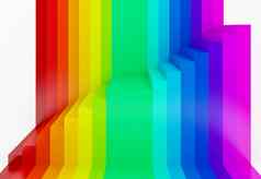 摘要色彩斑斓的彩虹的角度来看背景