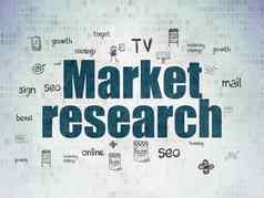 市场营销概念市场研究数字数据纸背景