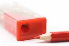 红色的铅笔卷笔刀
