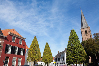 村视图教堂荷兰
