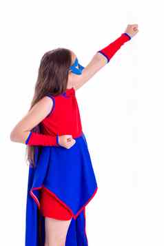 年轻的女孩超级英雄服装