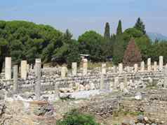 废墟古老的希腊城市火鸡