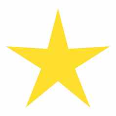 孤立的黄色的明星图标排名马克