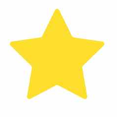 孤立的黄色的明星图标排名马克