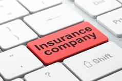 保险概念保险公司电脑键盘背景