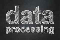 数据概念数据处理黑板背景