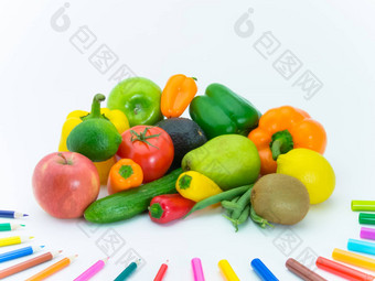 色彩斑斓的<strong>蔬菜水果</strong>