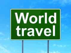 旅行概念世界旅行路标志背景