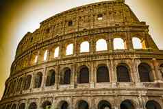 罗马圆形大剧场特写镜头视图世界具有里程碑意义的罗马意大利