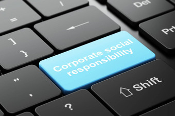 业务概念企业社会责任电脑键盘背景