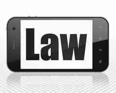 法律概念智能手机法律显示