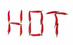 红色的胡椒拼写热