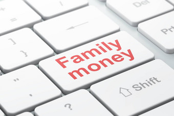 银行概念家庭钱电脑键盘背景