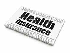 保险概念报纸标题健康保险