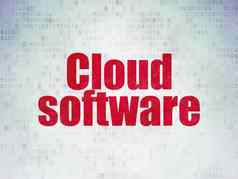 云网络概念云软件数字数据纸背景